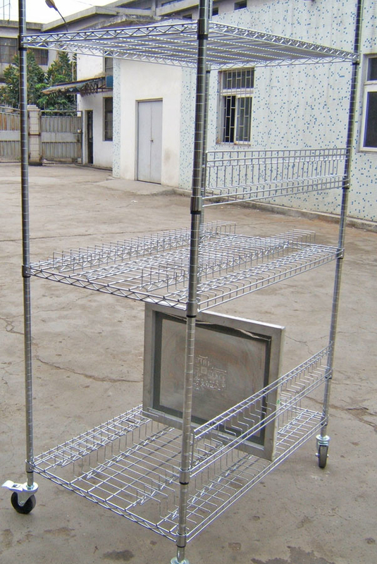 SMT Stencil Turnover PCB Storage Trolley Stainless steel 400mm